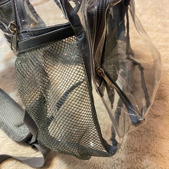 Dark Grey Clear Book Bag - Picture 2 of 5